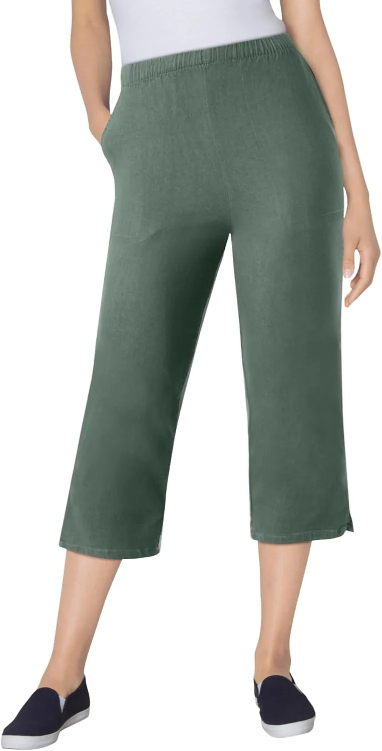 Woman Within Plus Size Capri Elastic Waist Stretch Fineline Denim Jean
Woman Within Plus Size Capri Elastic Waist Stretch Fineline Denim Jean