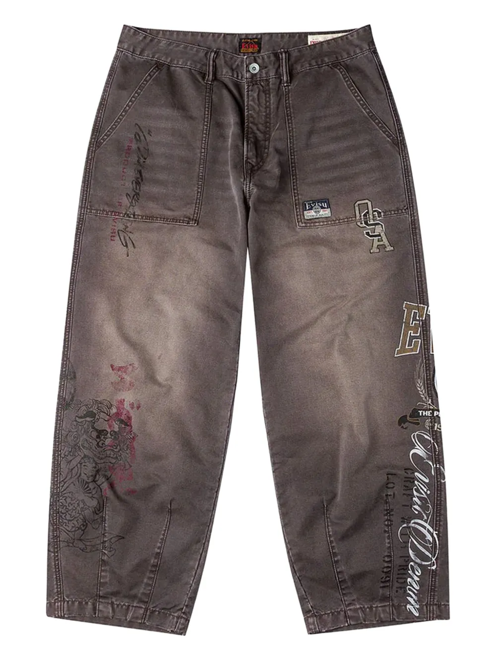 Джинсы с графическим принтом Evisu, коричневый
Джинсы с графическим принтом Evisu, коричневый