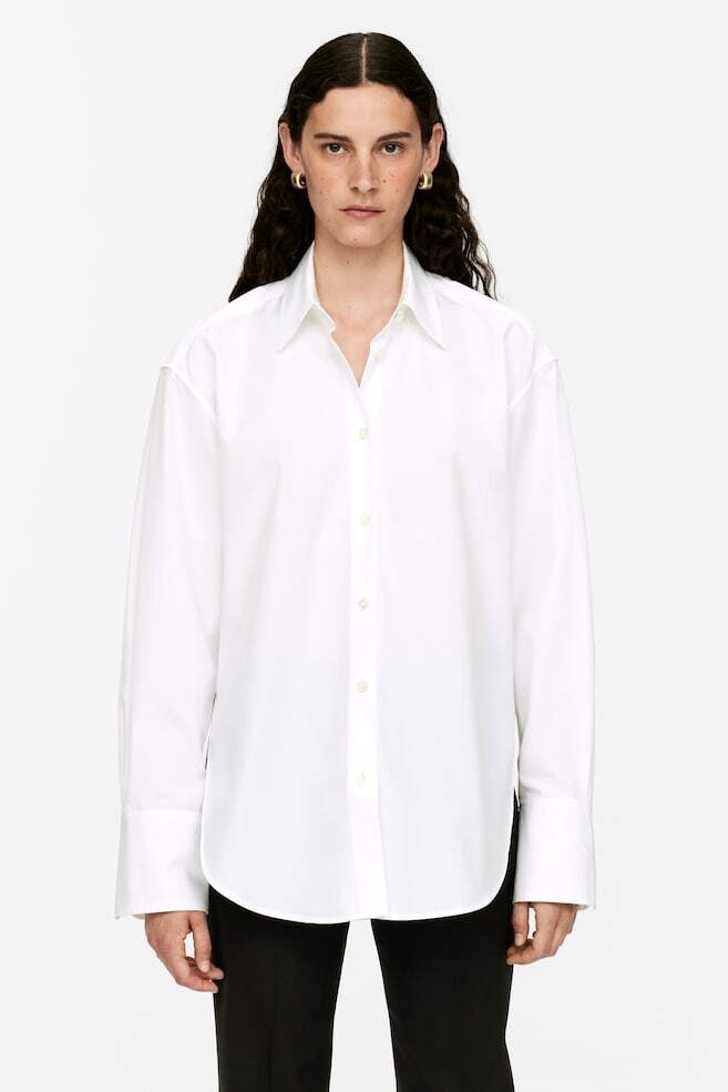 Рубашка из поплина свободного кроя Arket, белый
Рубашка из поплина свободного кроя Arket, белый