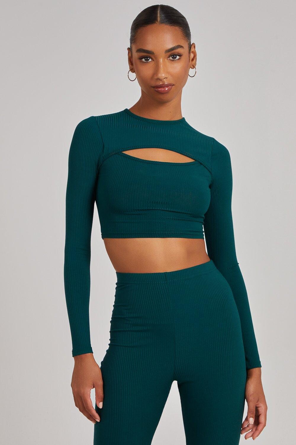 Топ в рубчик с длинными рукавами и надписью Letterbox Pink Vanilla, синий 
Топ в рубчик с длинными рукавами и надписью Letterbox Pink Vanilla, синий