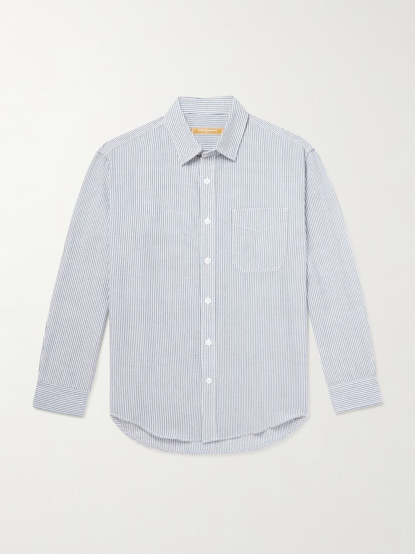 OG Рубашка свободного покроя из хлопчатобумажной ткани сирсакер в полоску FRIZMWORKS, синий
OG Рубашка свободного покроя из хлопчатобумажной ткани сирсакер в полоску FRIZMWORKS, синий