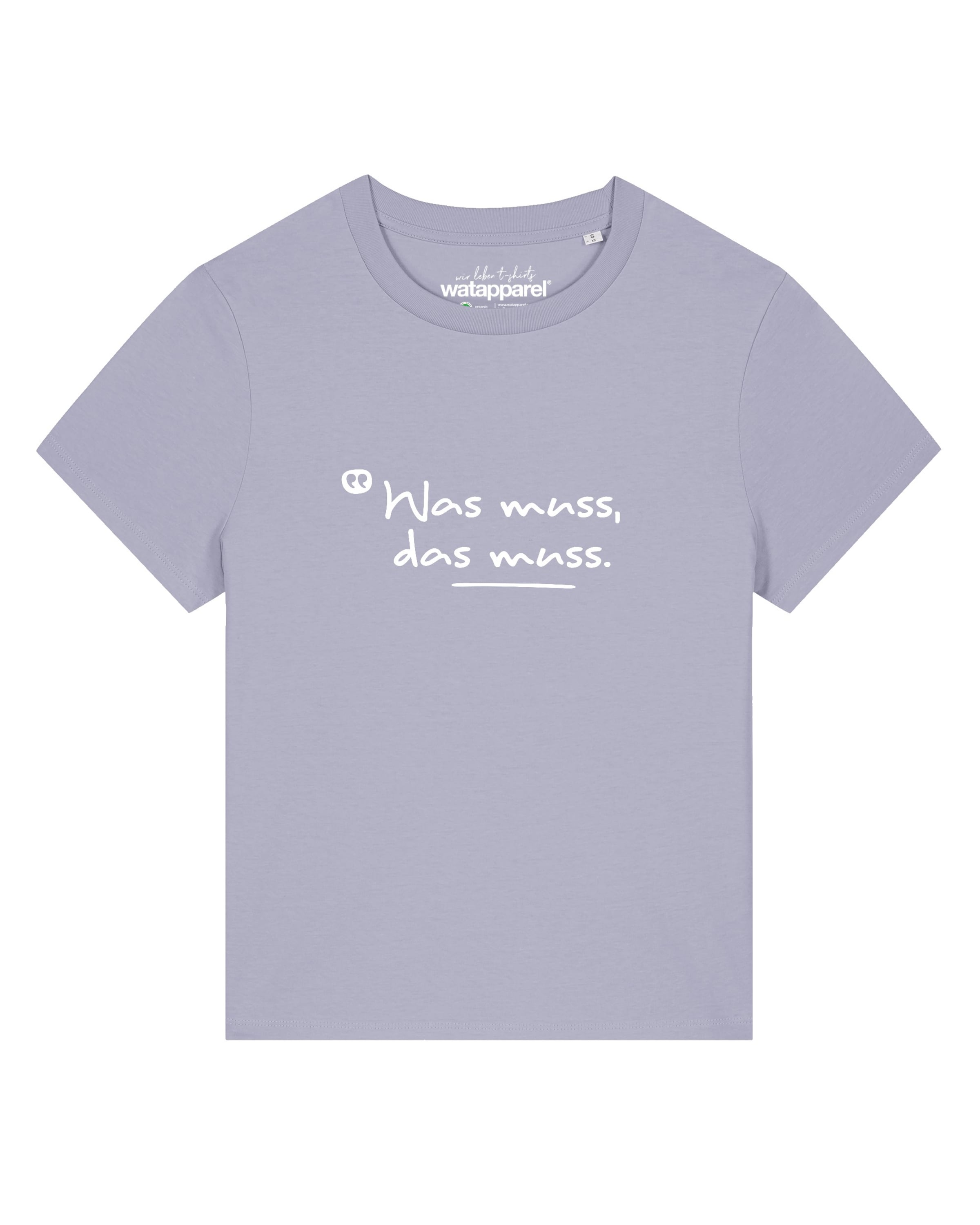 Watapparel Футболка 'Was muss das muss' в сиреневом, Фиолетовый, Watapparel Футболка 'Was muss das muss' в сиреневом
Watapparel Футболка 'Was muss das muss' в сиреневом, Фиолетовый, Watapparel Футболка 'Was muss das muss' в сиреневом