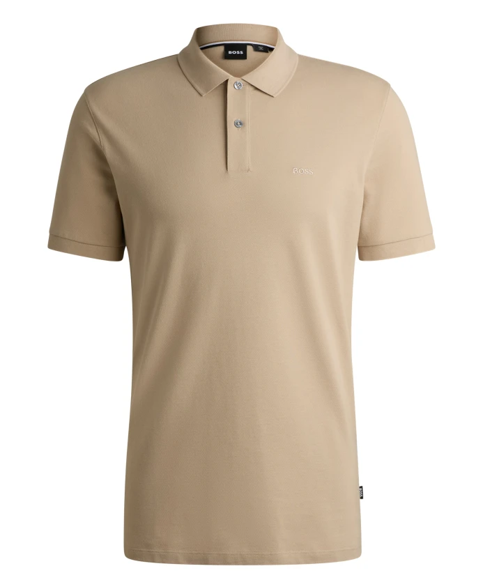 Поло из органического хлопка с логотипом Boss Black, бежевый
Поло из органического хлопка с логотипом Boss Black, бежевый