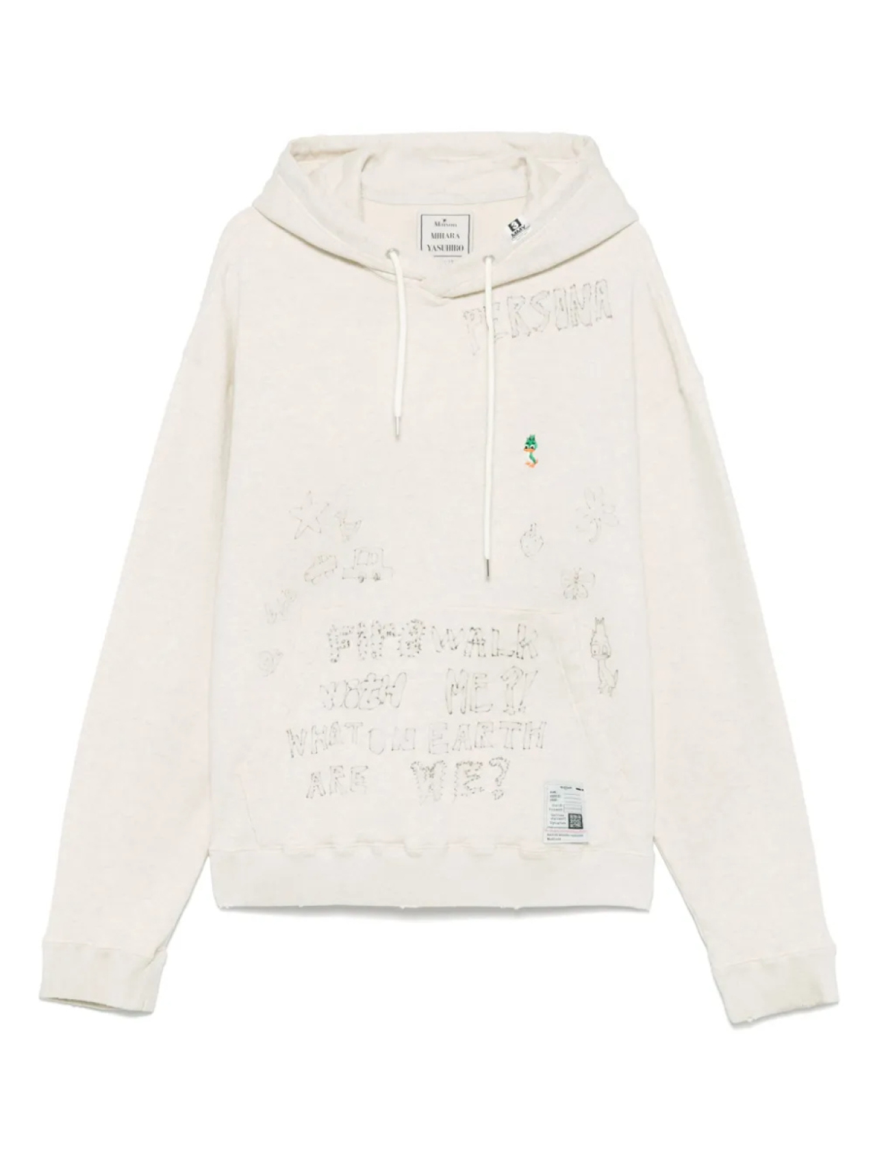 Толстовка с капюшоном Maison MIHARA YASUHIRO с принтом граффити и потертостями, нейтральный
Толстовка с капюшоном Maison MIHARA YASUHIRO с принтом граффити и потертостями, нейтральный