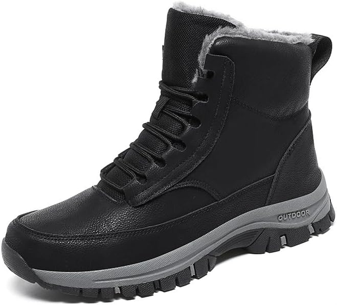 Зимние ботинки Qacksv для мужчин, водонепроницаемые, утепленные, походные, с меховой подкладкой, высокие, для работы на улице, с нескользящей толстой подошвой для холодной погоды, черный
Зимние ботинки Qacksv для мужчин, водонепроницаемые, утепленные, походные, с меховой подкладкой, высокие, для работы на улице, с нескользящей толстой подошвой для холодной погоды, черный
