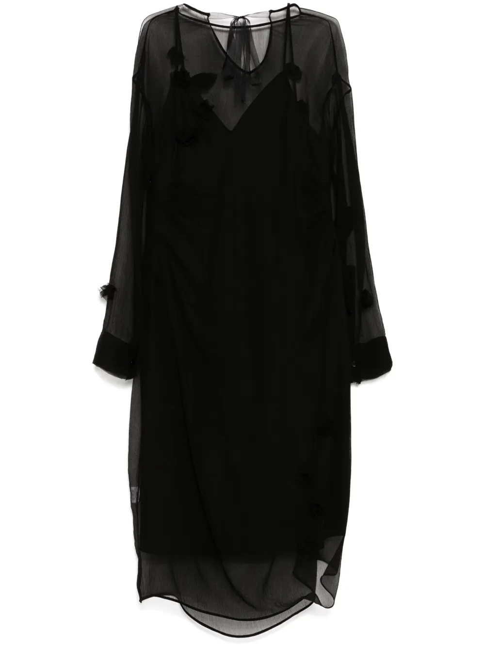 Шелковое платье с закругленным воротником JNBY, черный
Шелковое платье с закругленным воротником JNBY, черный