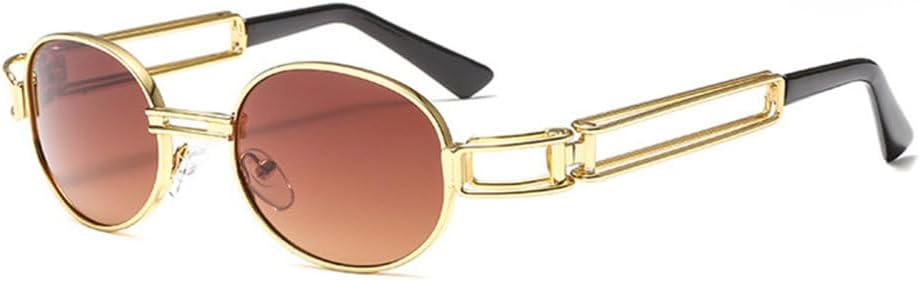 Модные круглые солнцезащитные очки для женщин и мужчин в винтажном стиле с металлической оправой, в стиле стимпанк, солнцезащитные очки UV400 для мужчин MTZJH, C3 Gold-brown
Модные круглые солнцезащитные очки для женщин и мужчин в винтажном стиле с металлической оправой, в стиле стимпанк, солнцезащитные очки UV400 для мужчин MTZJH, C3 Gold-brown