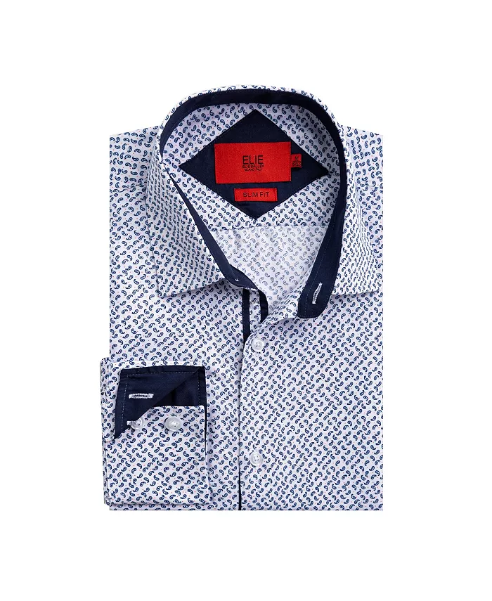 Белая рубашка с принтом пейсли для мальчиков-подростков, Slim Fit Elie Balleh, белый
Белая рубашка с принтом пейсли для мальчиков-подростков, Slim Fit Elie Balleh, белый