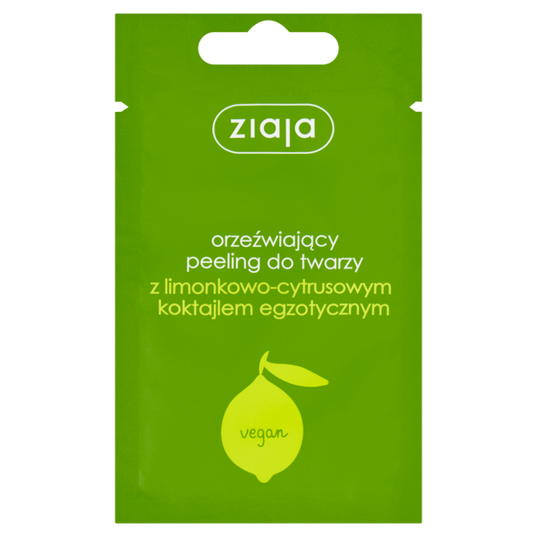 Освежающий скраб для лица с экзотическим коктейлем лайма и цитрусовых, 7 мл Ziaja 
Освежающий скраб для лица с экзотическим коктейлем лайма и цитрусовых, 7 мл Ziaja