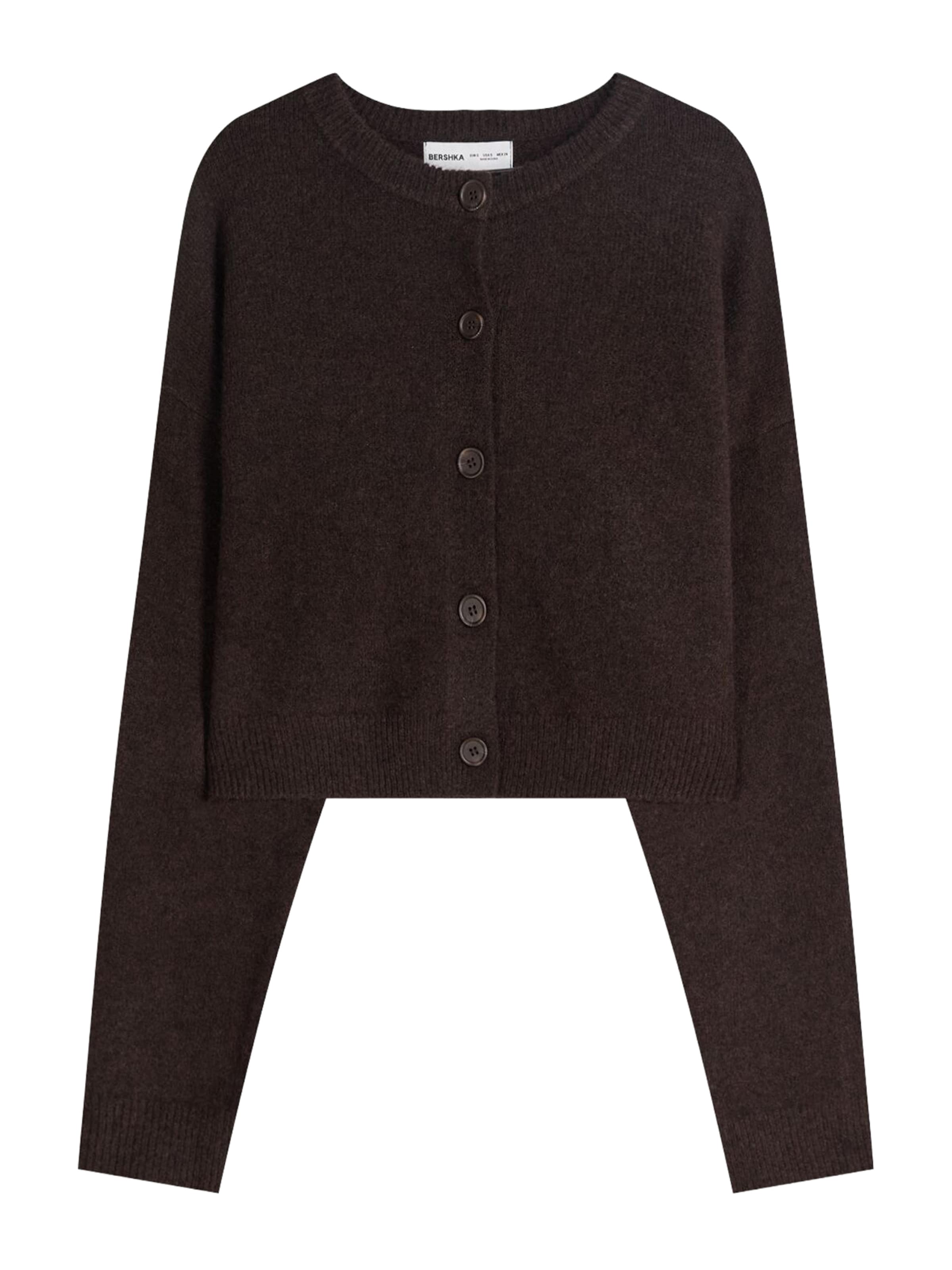 Bershka Трикотажный кардикан в темно-коричневом цвете
Bershka Трикотажный кардикан в темно-коричневом цвете