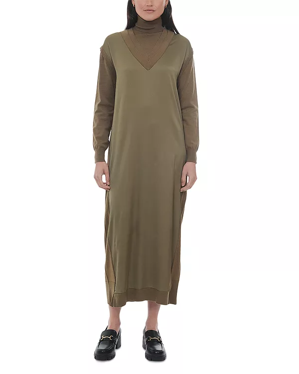 Платье, выполненное в смешанной технике Point, зеленый
Платье, выполненное в смешанной технике Point, зеленый