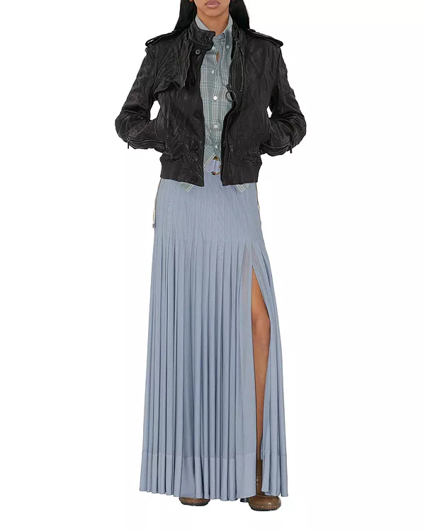 Кожаная байкерская куртка Burberry, черный
Кожаная байкерская куртка Burberry, черный