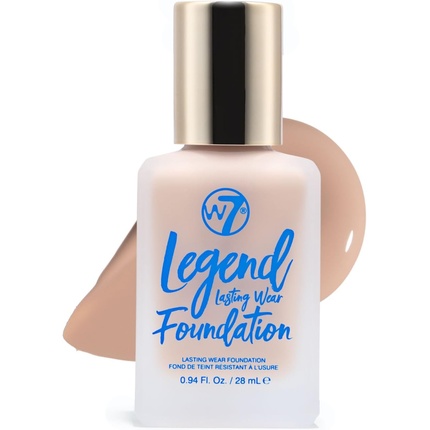 Легендарная тональная основа Кремовая жидкая тональная основа для пор Полуматовая средняя степень покрытия 28 мл Натуральный бежевый W7