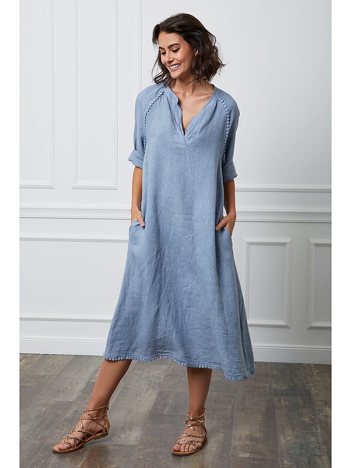 Длинное платье La Compagnie Du Lin Leinen Granel, голубой
Длинное платье La Compagnie Du Lin Leinen Granel, голубой