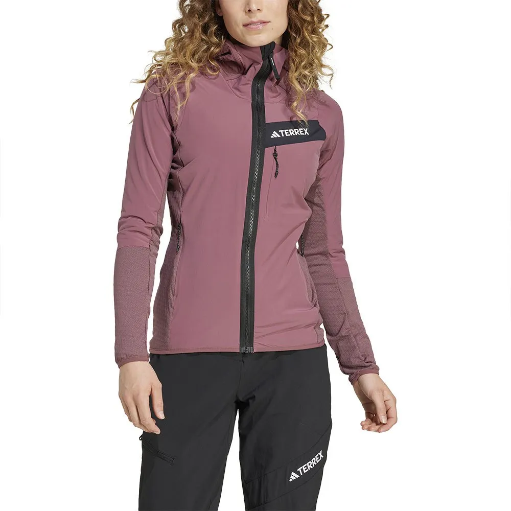 Флис adidas Terrex Techrock Wind full zip, розовый 
Флис adidas Terrex Techrock Wind full zip, розовый