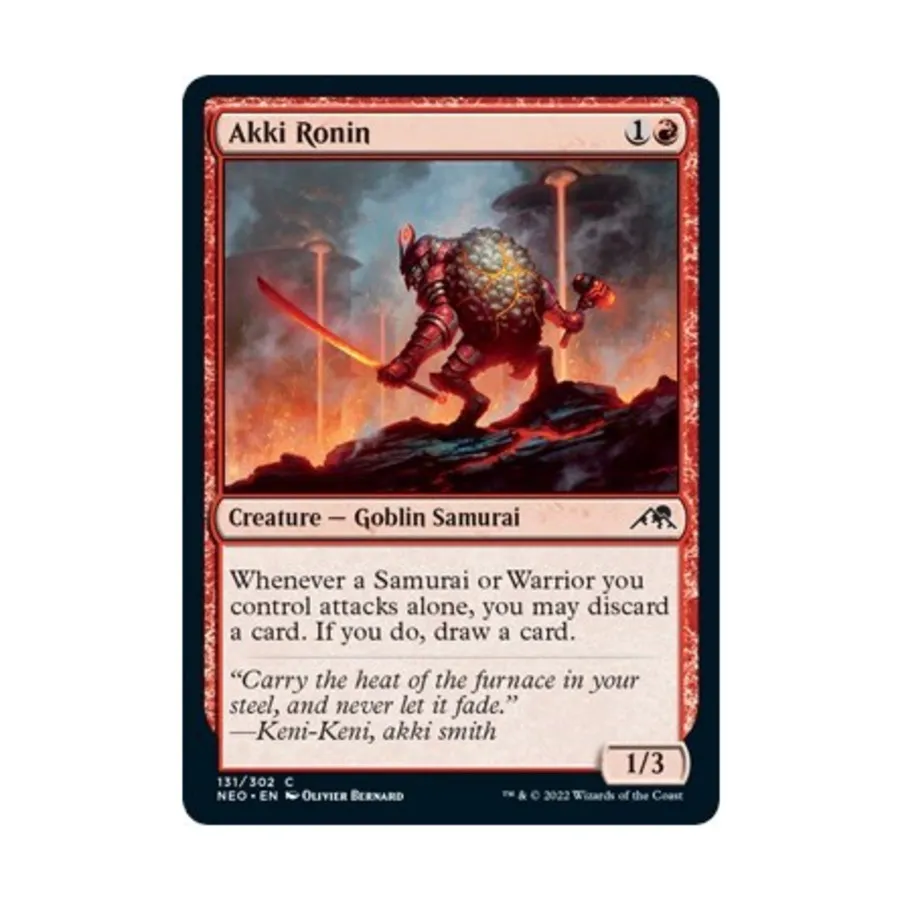 CCG Акки Ронин (К), MTG - Kamigawa : Neon Dynasty
CCG Акки Ронин (К), MTG - Kamigawa : Neon Dynasty