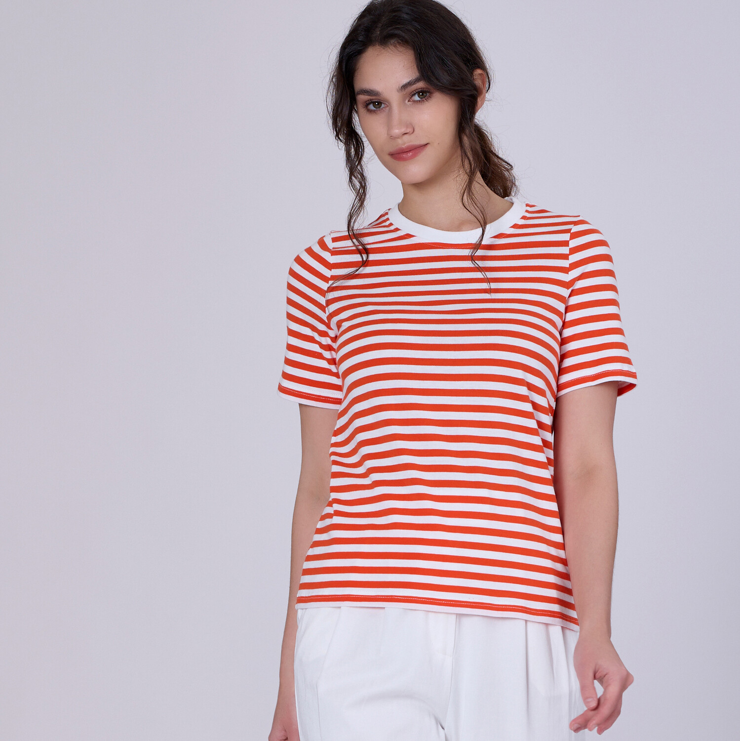 Полосатая хлопковая футболка S&J Weekends, красный
Полосатая хлопковая футболка S&J Weekends, красный