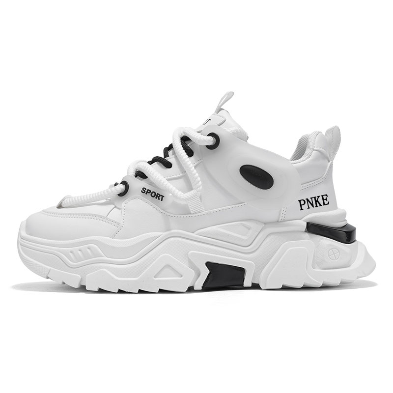 PNKE Антискользящие и износостойкие низкие массивные кроссовки для мужчин с эффектом увеличения роста - белый черный, цвет White Black
PNKE Антискользящие и износостойкие низкие массивные кроссовки для мужчин с эффектом увеличения роста - белый черный, цвет White Black