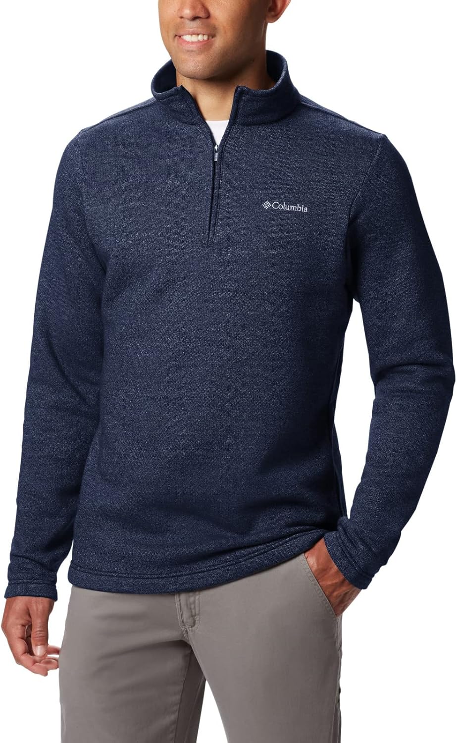 Columbia Men's Great Hart Mountain III Half Zip, Collegiate Navy Heather
Columbia Men's Great Hart Mountain III Half Zip, Collegiate Navy Heather