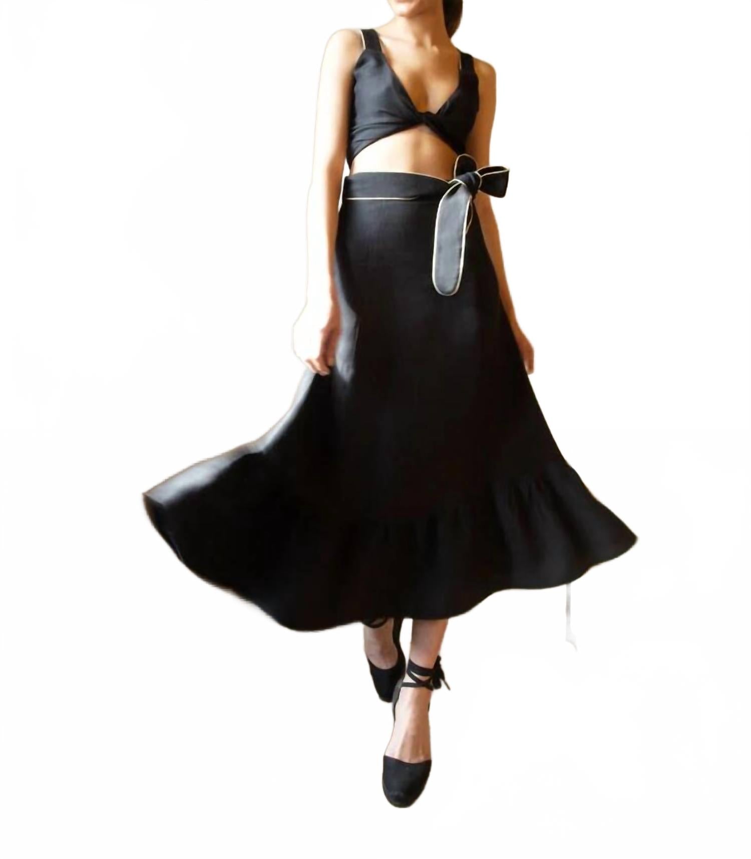 Черная юбка-миди Noor с поясом Rosewater House, черный
Черная юбка-миди Noor с поясом Rosewater House, черный