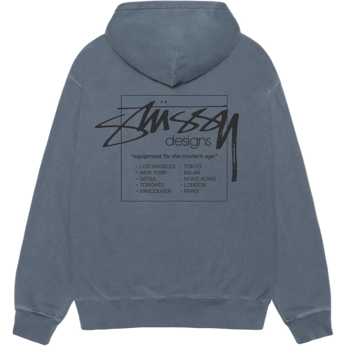 Модерн эйдж худи с молнией пигментной окраски Stussy, синий
Модерн эйдж худи с молнией пигментной окраски Stussy, синий