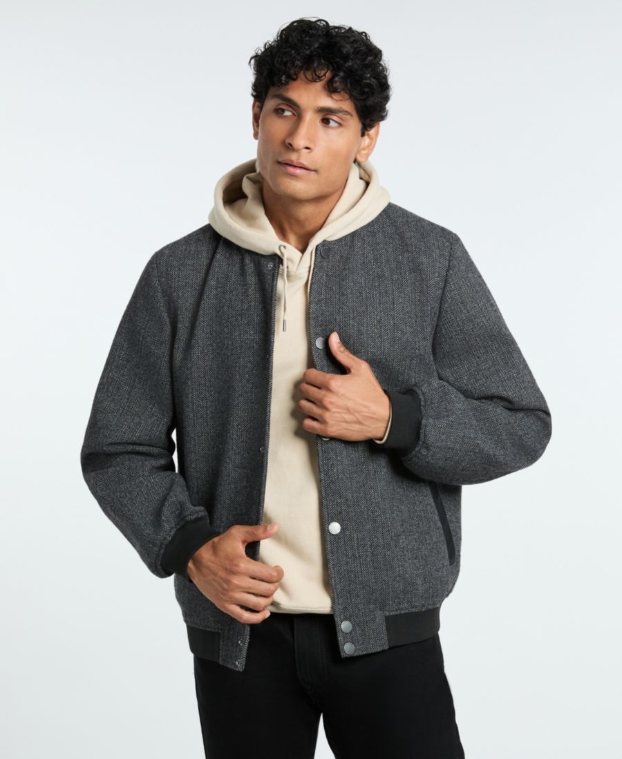 Мужская куртка-бомбер в елочку Ted by Ted Baker, Black/Gray
Мужская куртка-бомбер в елочку Ted by Ted Baker, Black/Gray