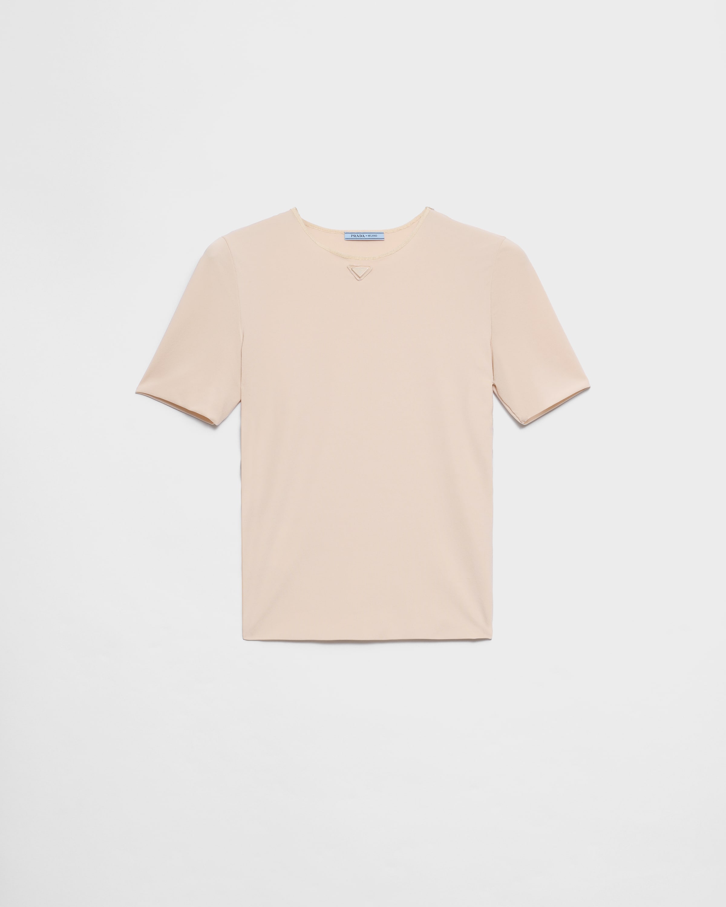 Футболка из эластичной ткани с короткими рукавами Prada, камео
Футболка из эластичной ткани с короткими рукавами Prada, камео