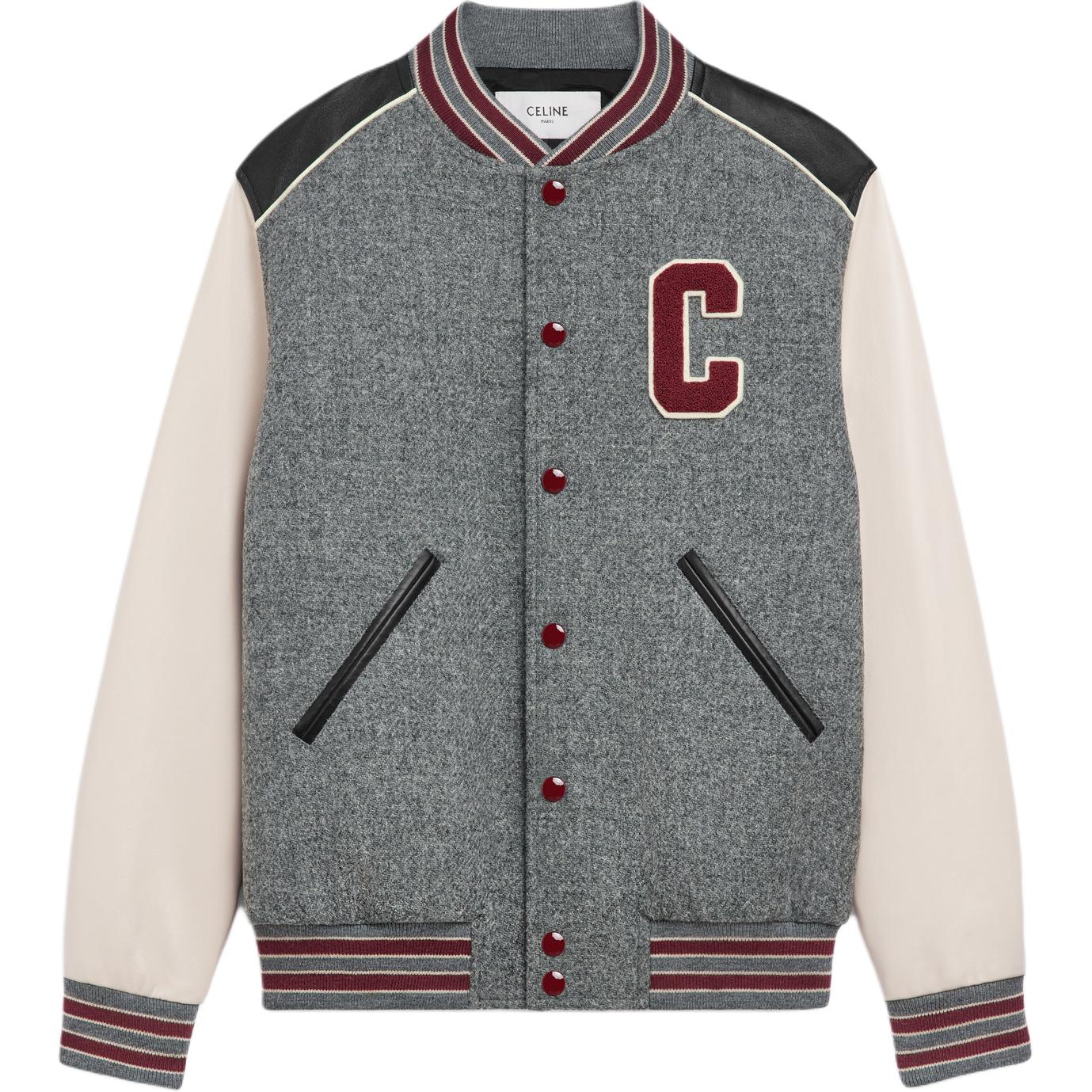 CELINE Классический пиджак из шерстяного трикотина, Gray 
CELINE Классический пиджак из шерстяного трикотина, Gray