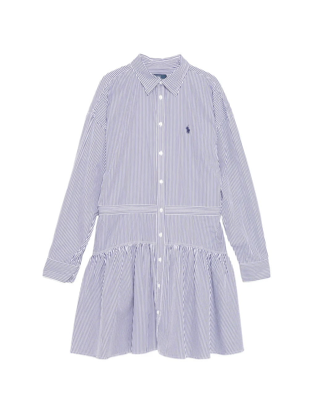 Полосатое платье-рубашка с вышитым логотипом Polo Ralph Lauren, синий
Полосатое платье-рубашка с вышитым логотипом Polo Ralph Lauren, синий