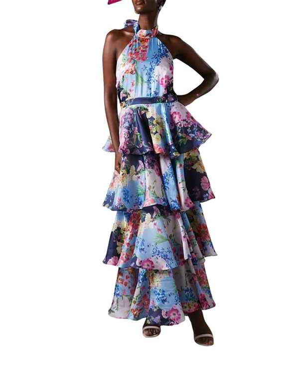 Платье с юбкой и оборками с принтом и перекрестным вырезом Coast, мультиколор
Платье с юбкой и оборками с принтом и перекрестным вырезом Coast, мультиколор