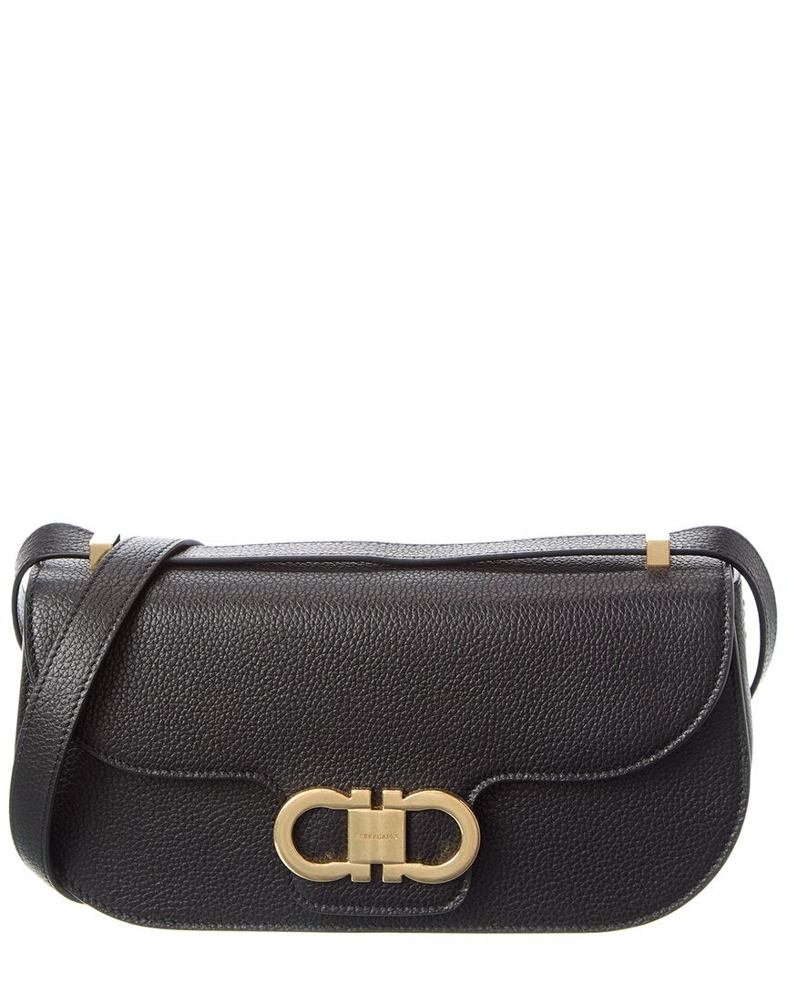 Ferragamo Gancini двойная кожаная сумка через плечо Salvatore Ferragamo, черный
Ferragamo Gancini двойная кожаная сумка через плечо Salvatore Ferragamo, черный