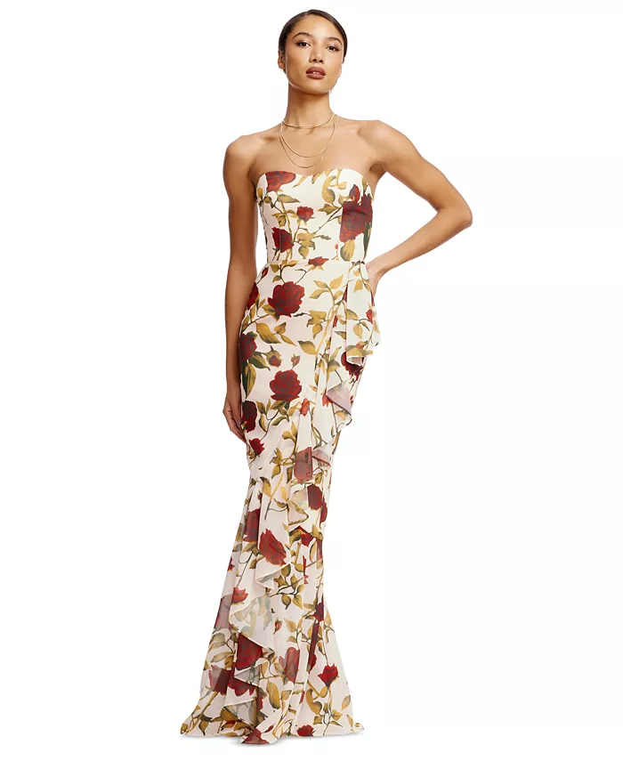 Женское платье Paris без бретелей с рюшами Dress the Population, мультиколор
Женское платье Paris без бретелей с рюшами Dress the Population, мультиколор