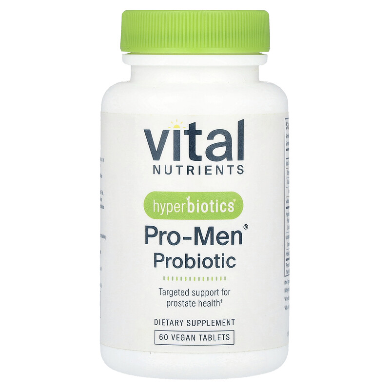 Vital Nutrients, Hyperbiotics, пробиотик Pro-Men, 60 веганских таблеток 
Vital Nutrients, Hyperbiotics, пробиотик Pro-Men, 60 веганских таблеток