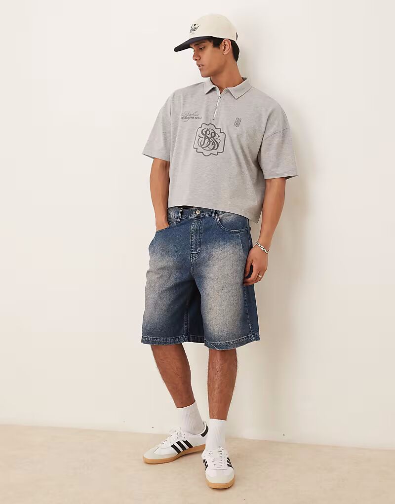 Длинные джинсовые шорты ASOS DESIGN с карманами-складками, цвет средне-синий
Длинные джинсовые шорты ASOS DESIGN с карманами-складками, цвет средне-синий