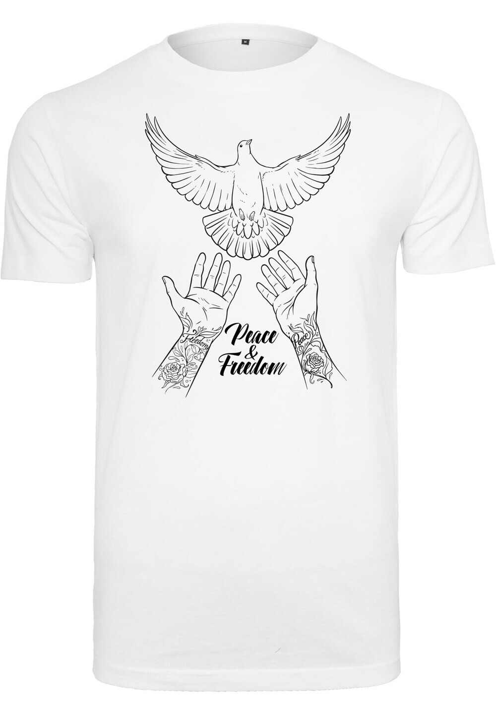 Футболка Mister Tee Peace & Freedom, белый 
Футболка Mister Tee Peace & Freedom, белый