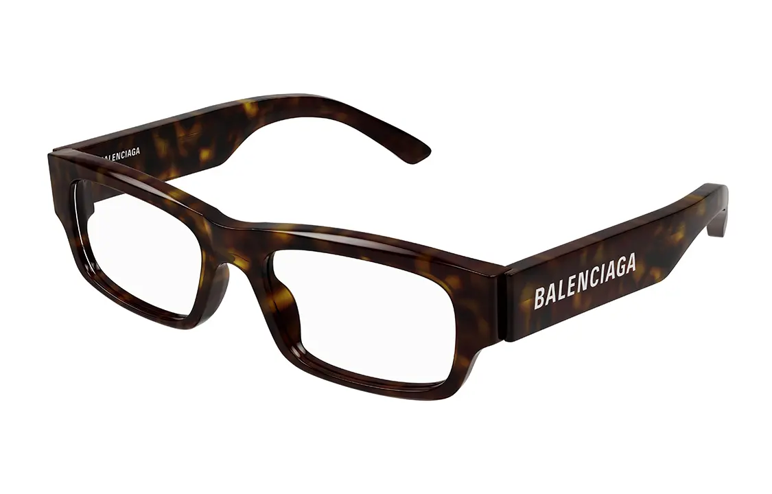 Balenciaga Прямоугольная оправа для очков, Tortoiseshell 
Balenciaga Прямоугольная оправа для очков, Tortoiseshell
