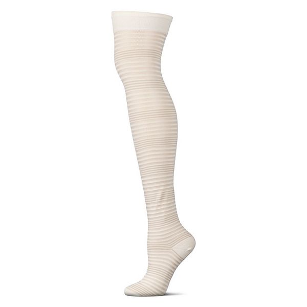 Женские разноцветные полосатые чулки выше колена Memoi, Ivory
Женские разноцветные полосатые чулки выше колена Memoi, Ivory