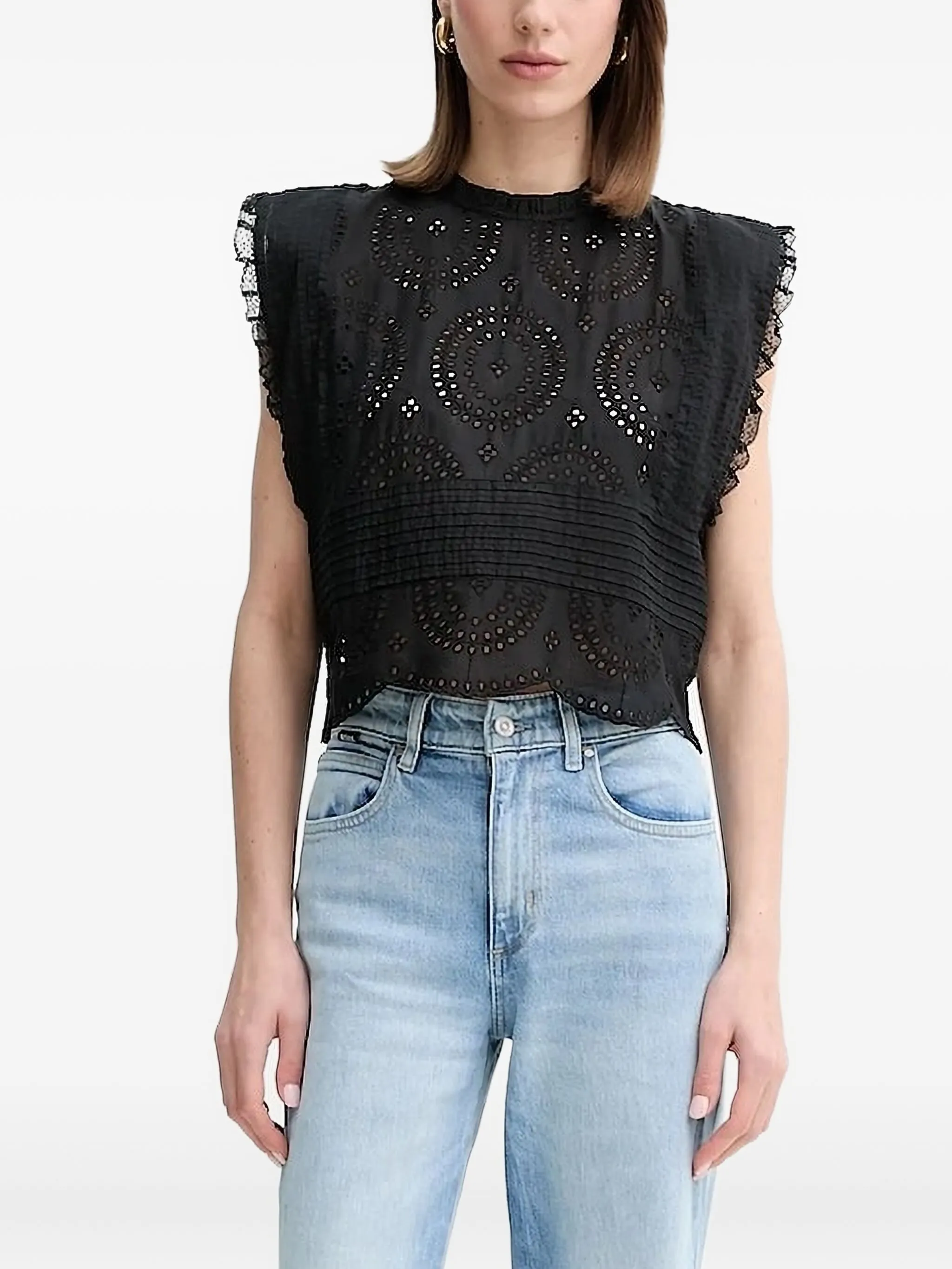 Блузка с вышивкой Boss, черный
Блузка с вышивкой Boss, черный