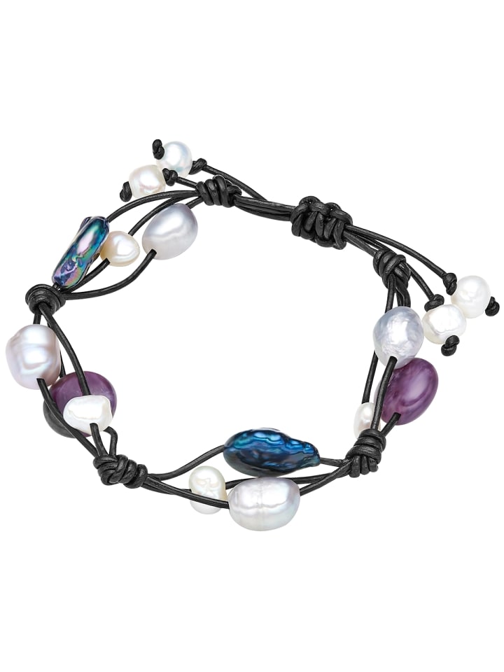 Valero Pearls Браслет из натуральной кожи с аметистом и культивированным пресноводным жемчугом разных цветов
Valero Pearls Браслет из натуральной кожи с аметистом и культивированным пресноводным жемчугом разных цветов