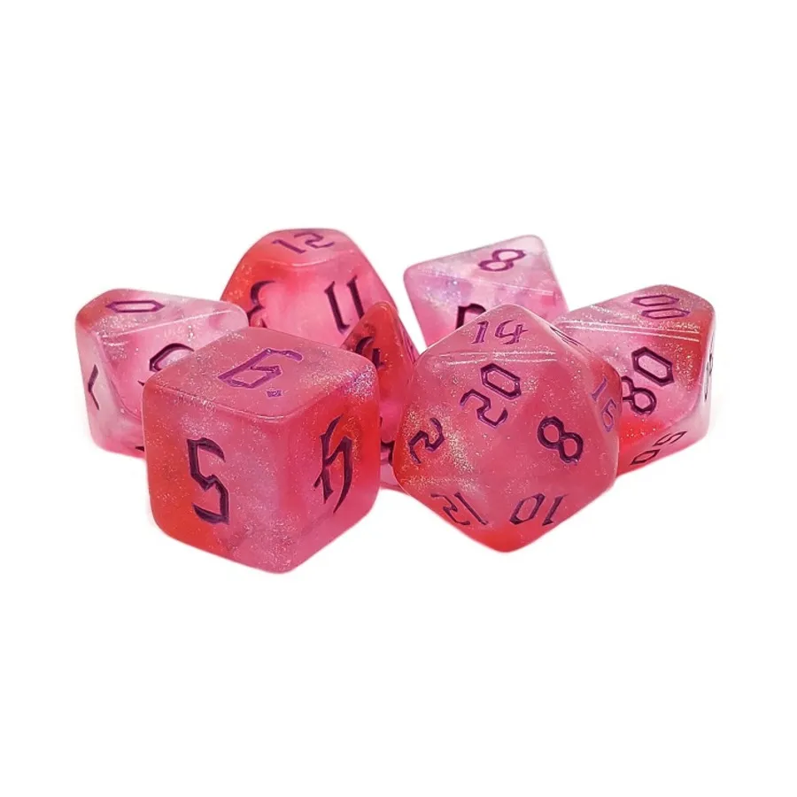 Комплект Poly Set Rose Sky с фиолетовым (7), Acrylic-Resin Dice - Galaxy
Комплект Poly Set Rose Sky с фиолетовым (7), Acrylic-Resin Dice - Galaxy