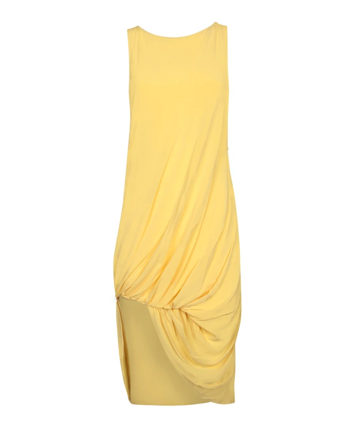 Асимметричное платье из желтого атласа со сборками Jacquemus, желтый
Асимметричное платье из желтого атласа со сборками Jacquemus, желтый