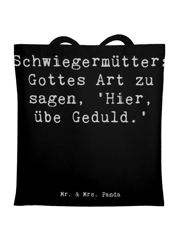 Сумка для переноски Mr & Mrs Panda Schwiegermutter Geduld, черный
Сумка для переноски Mr & Mrs Panda Schwiegermutter Geduld, черный