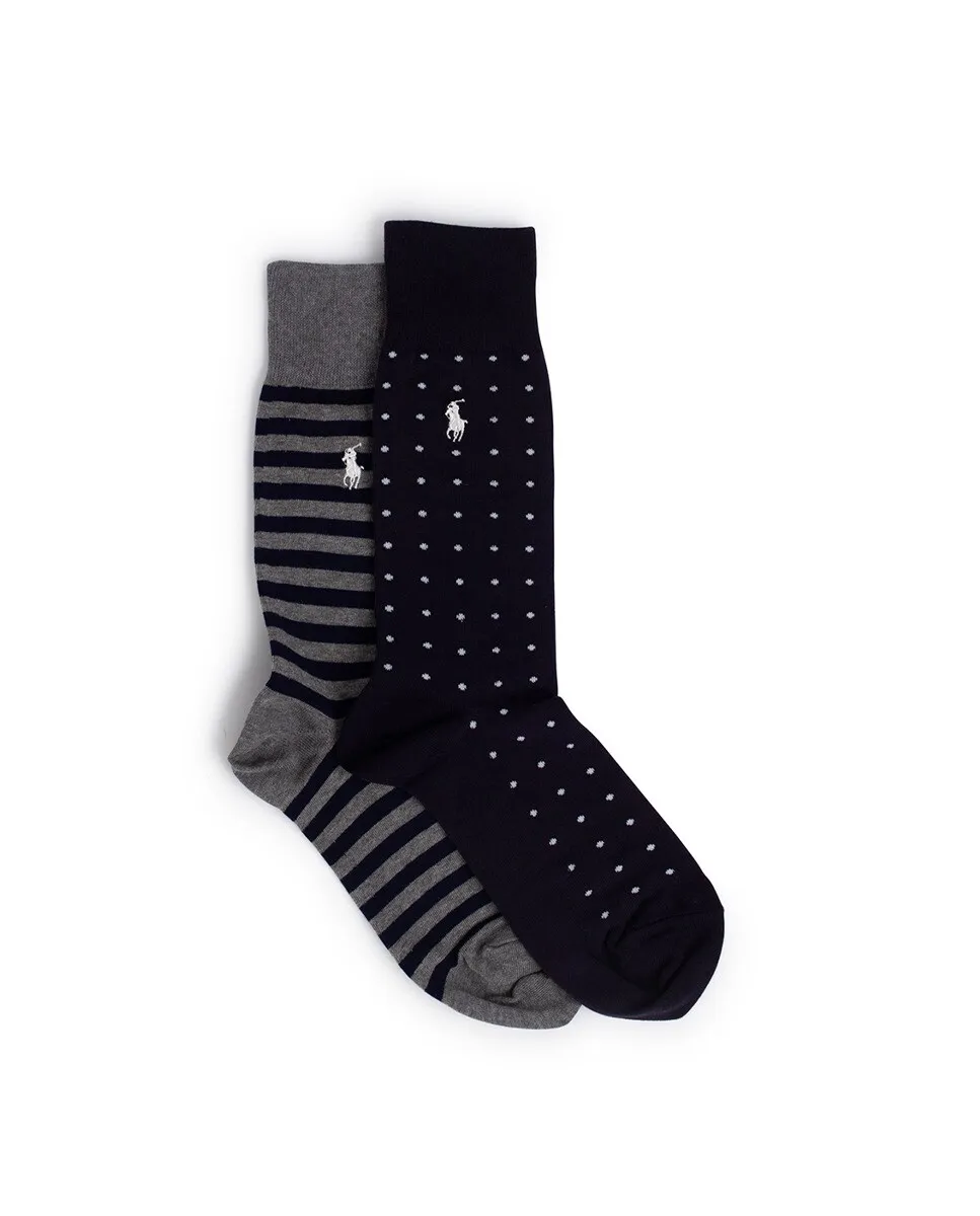 Коробка из двух пар мужских коротких носков в горошек и полоску Polo Ralph Lauren, темно-синий
Коробка из двух пар мужских коротких носков в горошек и полоску Polo Ralph Lauren, темно-синий