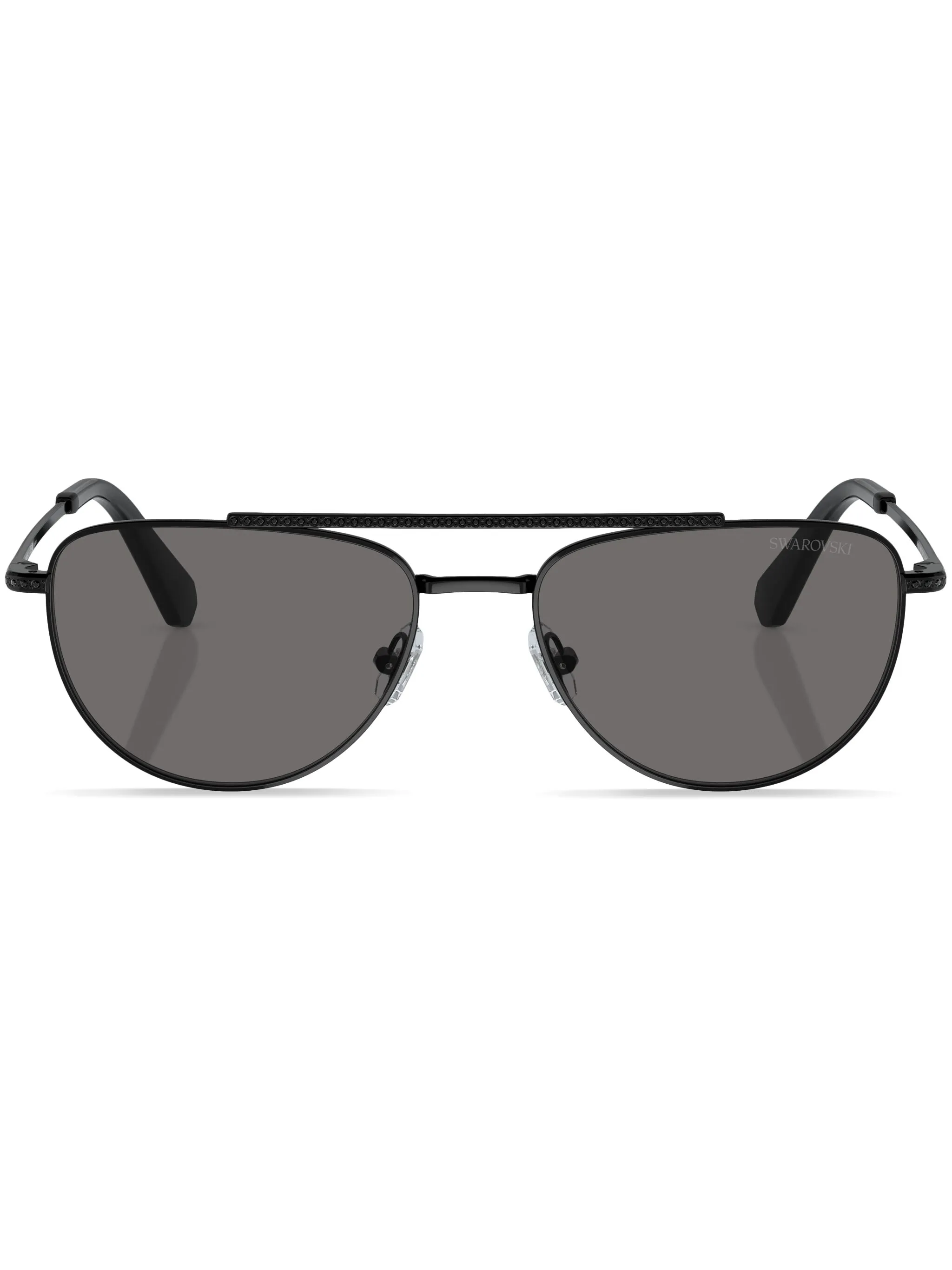 Солнцезащитные очки в овальной оправе с логотипом Swarovski Eyewear, черный
Солнцезащитные очки в овальной оправе с логотипом Swarovski Eyewear, черный