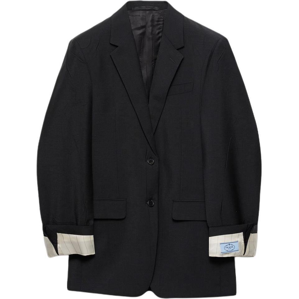 PRADA Однобортный блейзер, Black
PRADA Однобортный блейзер, Black