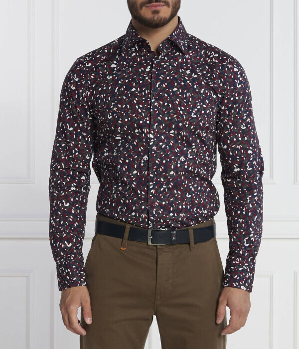 Рубашка Boss Hank Slim Fit, бургундия
Рубашка Boss Hank Slim Fit, бургундия