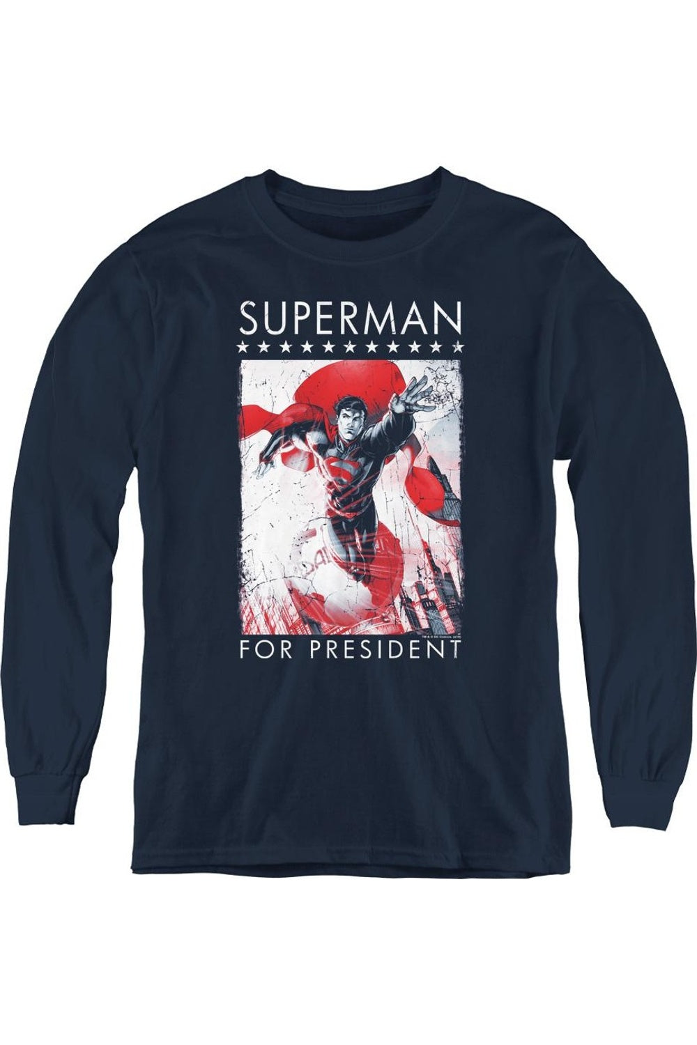 Футболка с длинным рукавом Superman For President для детей Gildan, темно-синий
Футболка с длинным рукавом Superman For President для детей Gildan, темно-синий