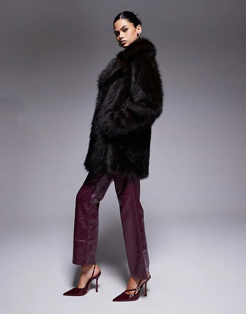 Эксклюзивная куртка Frolic с большим воротником и искусственным мехом коричневого цвета
Эксклюзивная куртка Frolic с большим воротником и искусственным мехом коричневого цвета