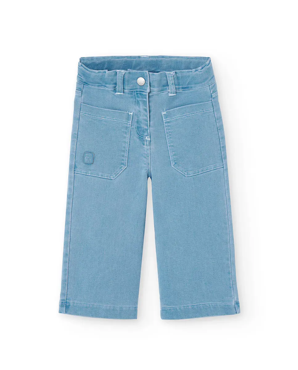 Широкие джинсы для малышей с накладными карманами Boboli, голубой
Широкие джинсы для малышей с накладными карманами Boboli, голубой