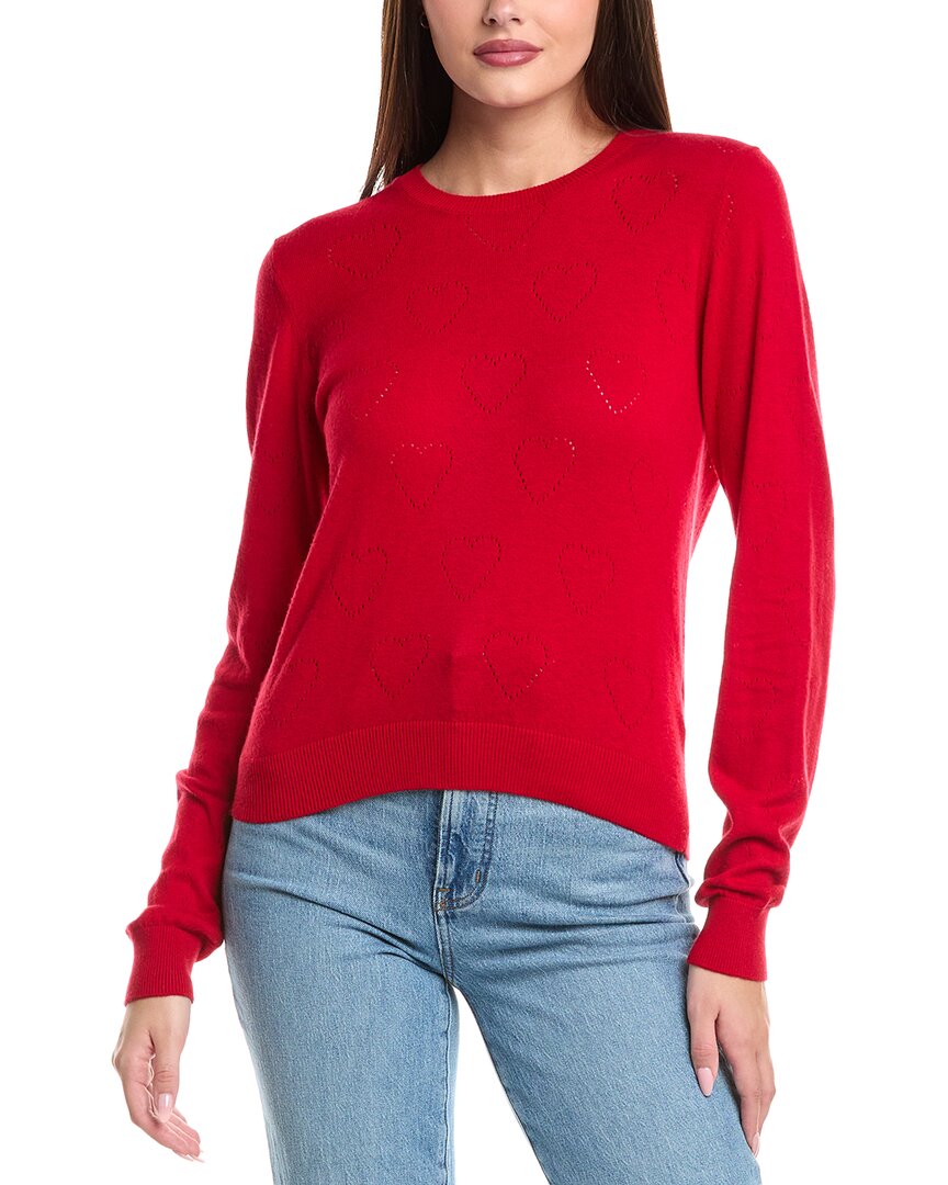 WISPR Pointelle Heart Свитер из смесового шелка, красный
WISPR Pointelle Heart Свитер из смесового шелка, красный